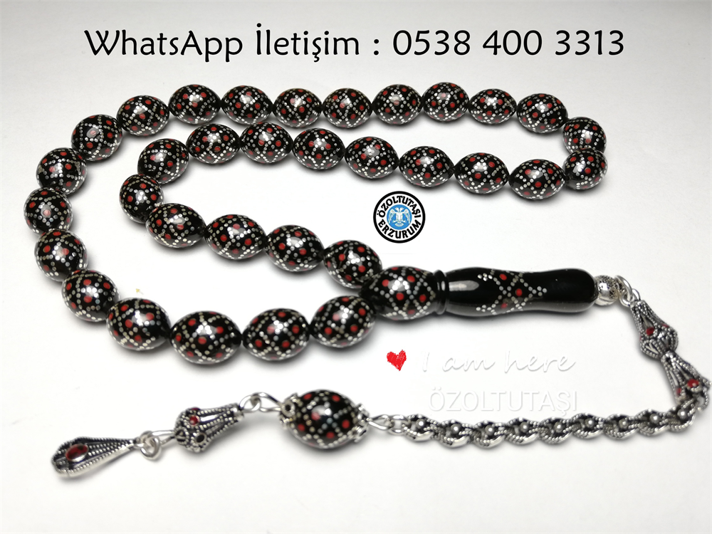 *Oltutaşı işlemeli * Gümüş püskül * Mine( Renk ) İşleme